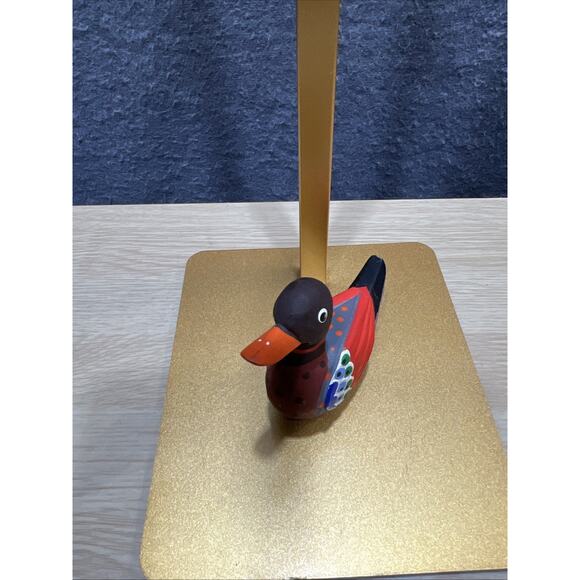 Korean Folk Art Hand Carved & Painted Wooden Wedding Duck - Picture 5 of 8